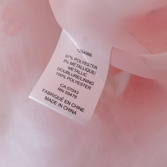 Joie Floral Peasant Blouse Size M Peach Pink Boho Sheer Lined Romantic Fall - Picture 9 of 10